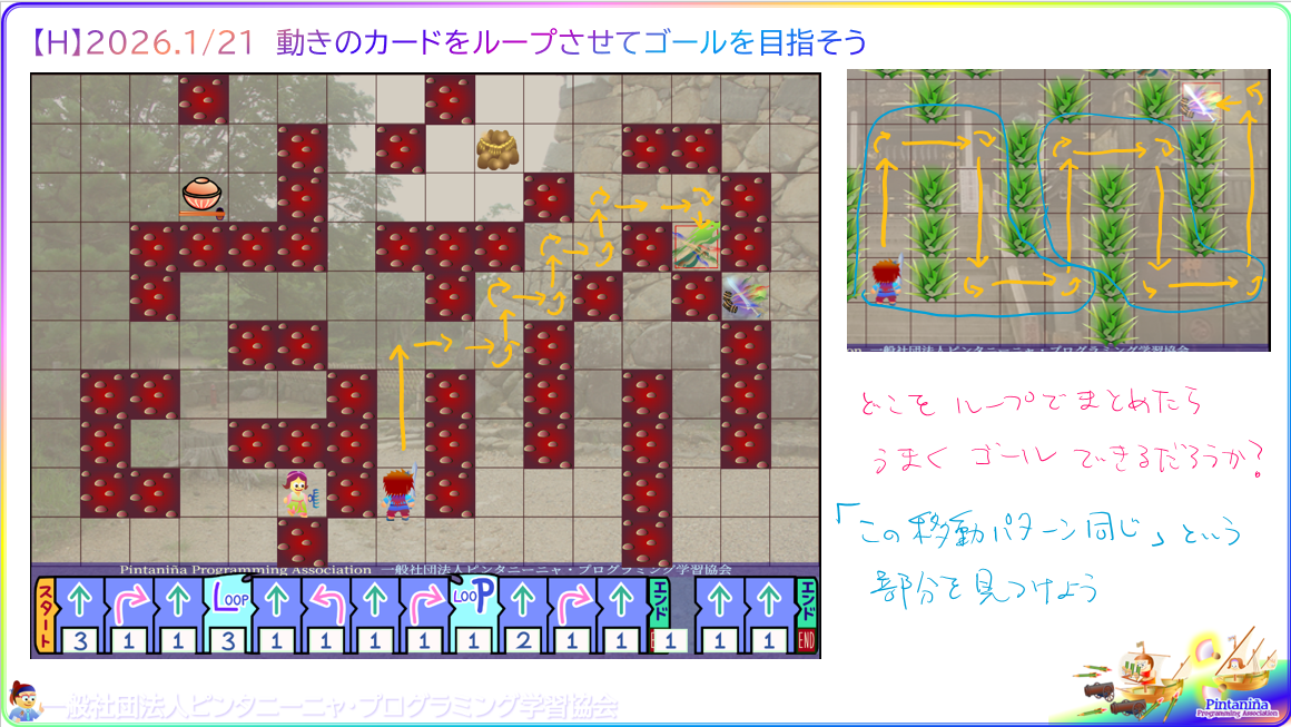 ４年生対象のＨコース、今週の授業内容