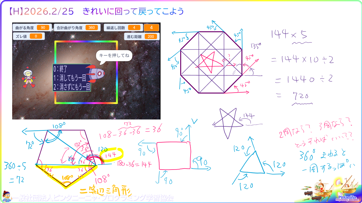 ４年生対象のＨコース、今週の授業内容