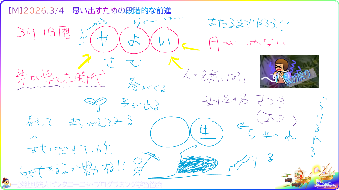 ２～３年生対象のＭコース、今週の授業内容