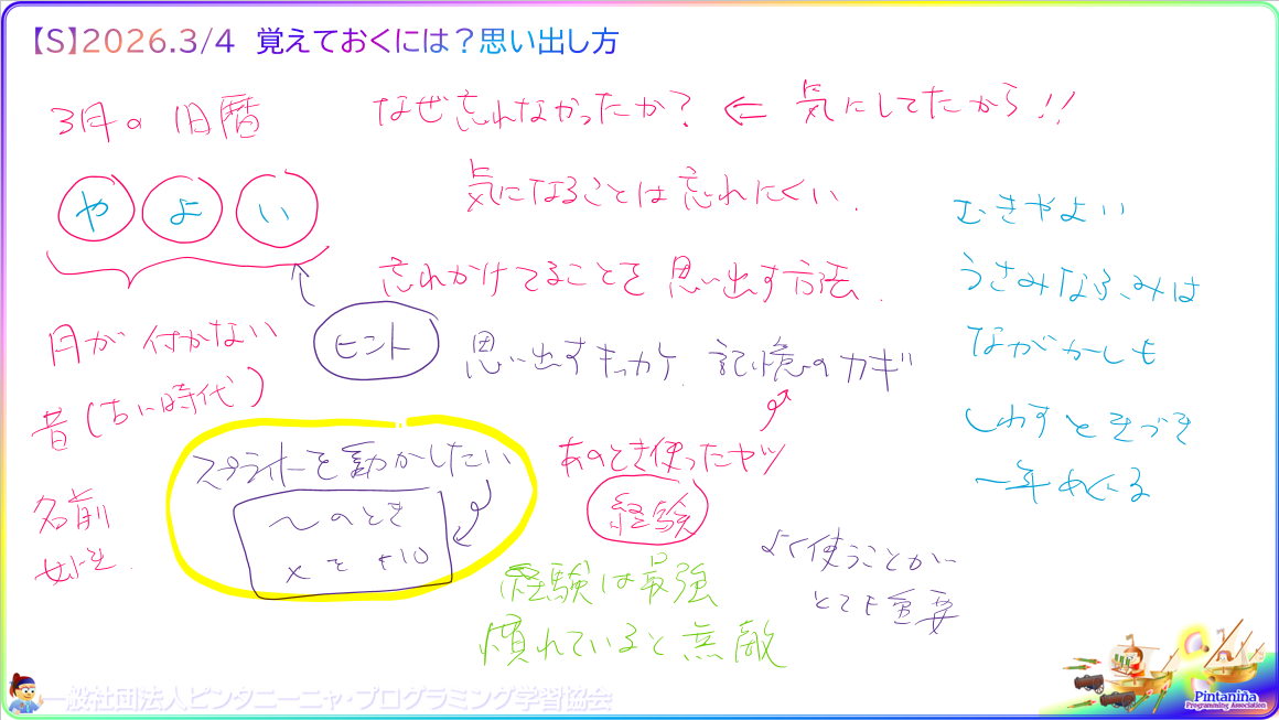 ５年生以上対象のＳコース、今週の授業内容